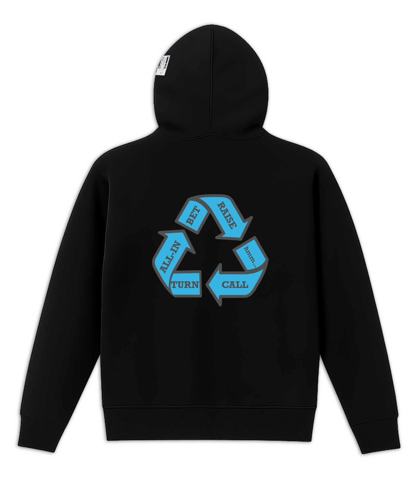 POKER CYCLE Blue Design_ZIP-UP HOODIE