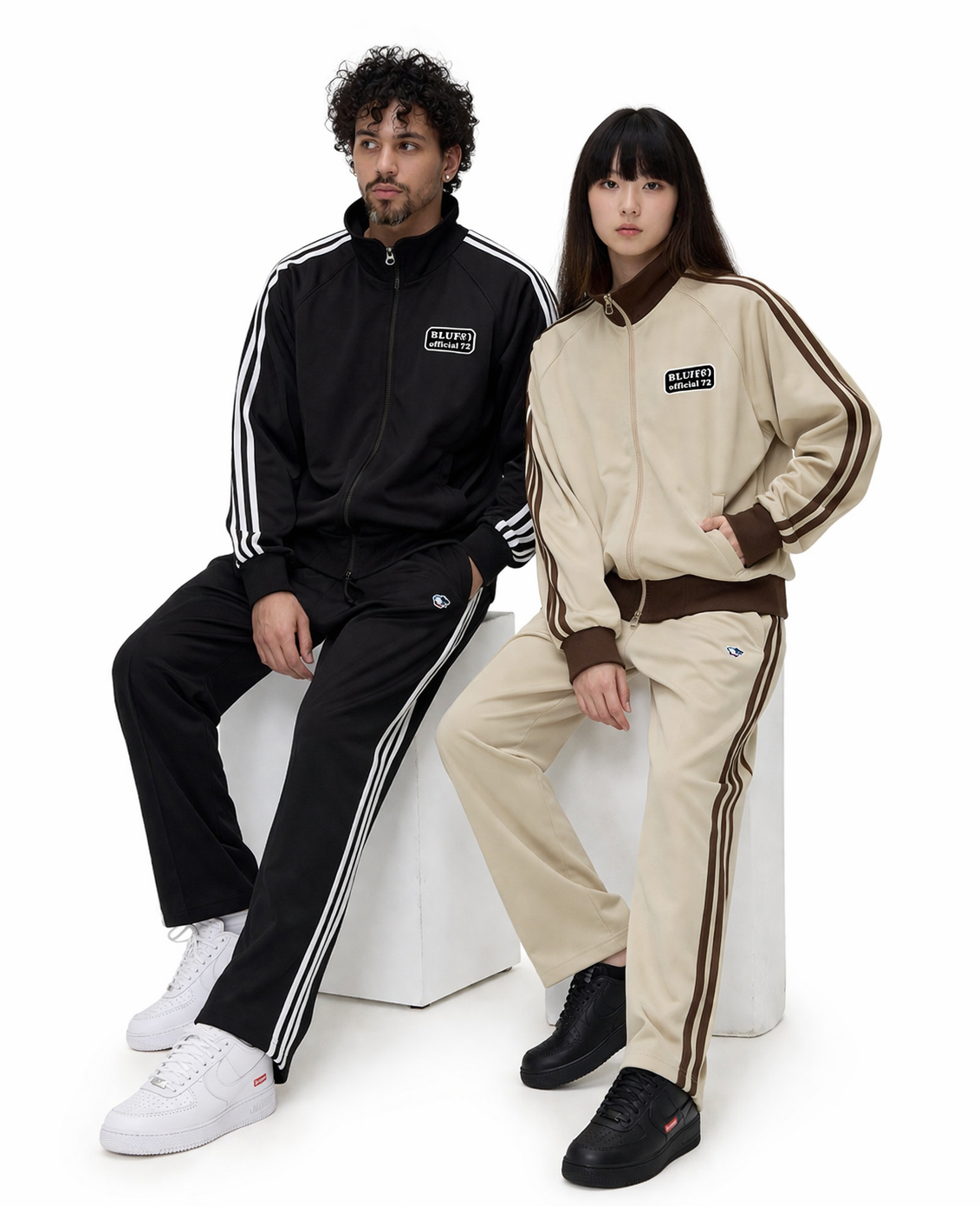 TRACK 【セットアップ】RIDE 一点物 JACKET&PANTS の2点 ”ジャケット1点+パンツ1点” ワイドセットアップ サッカーダブル スノーボード