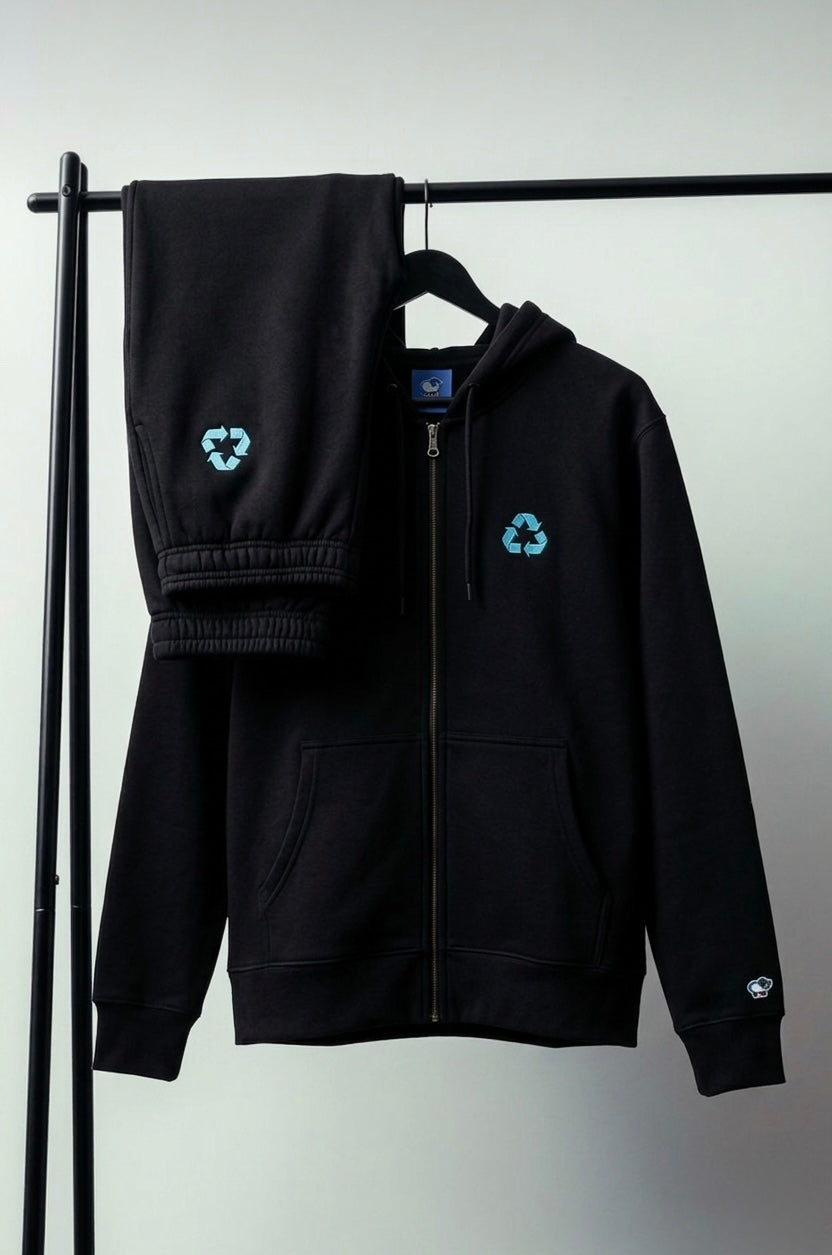 POKER CYCLE Blue Design_ZIP-UP HOODIE