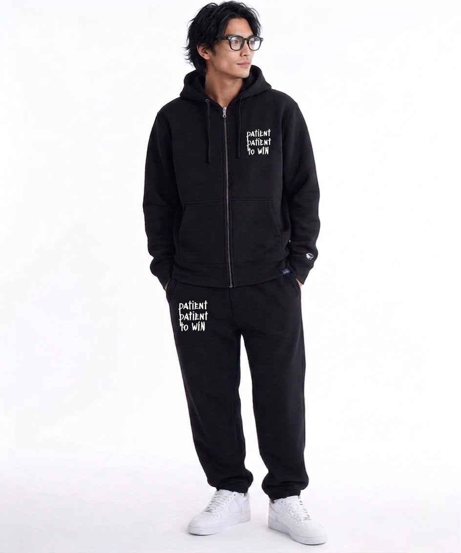 PATIENT TO WIN Design_ZIP-UP HOODIE
