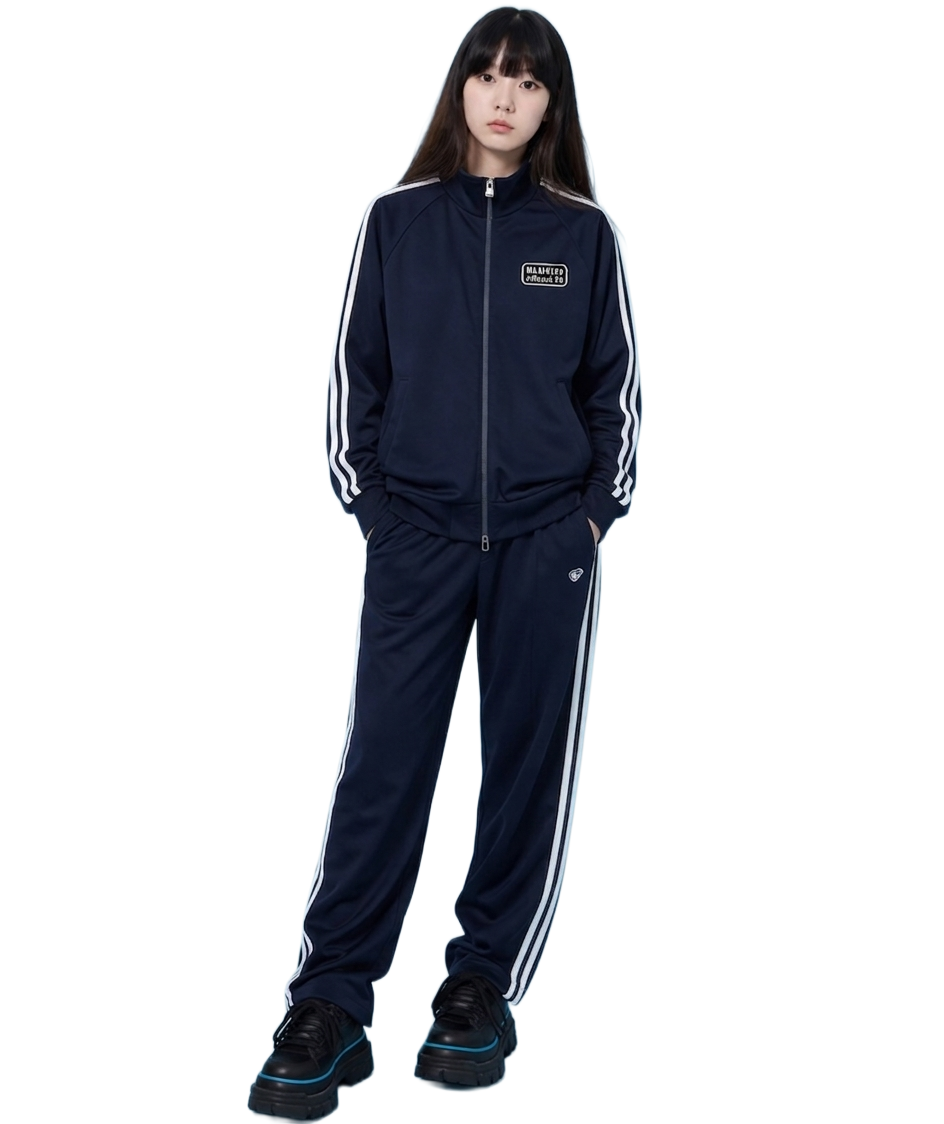 NAVY＆WHITE PATCH_TRACK PANTS