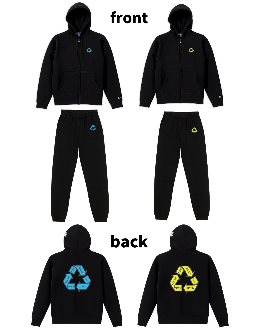 Poker CYCLE  Yellow color Design_SWEATPANTS