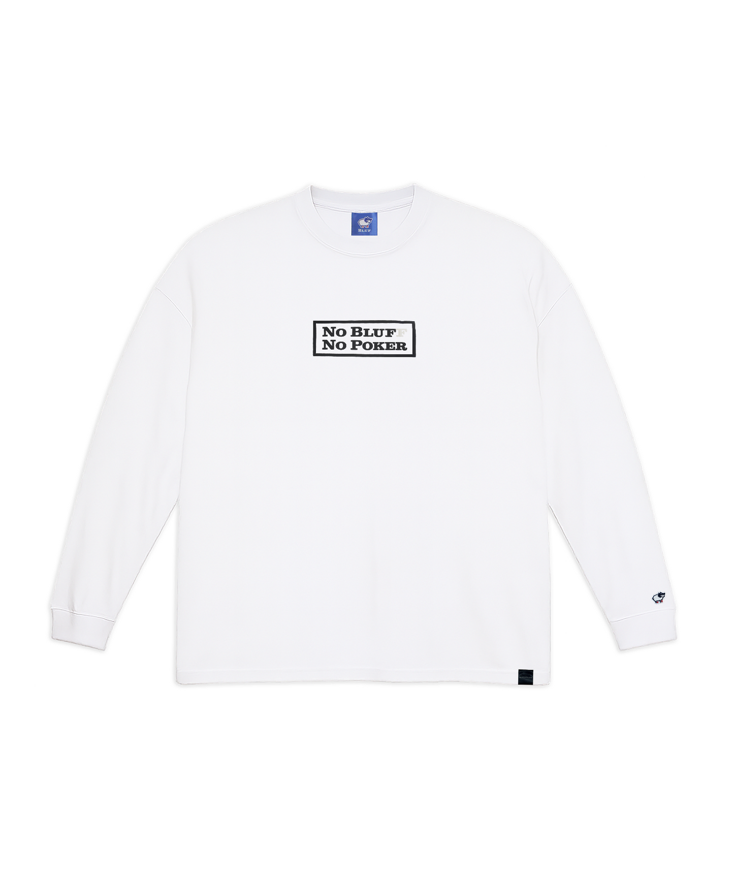 No Bluff No Poker BOX LOGO_LONG-SLEEVE T-SHIRT