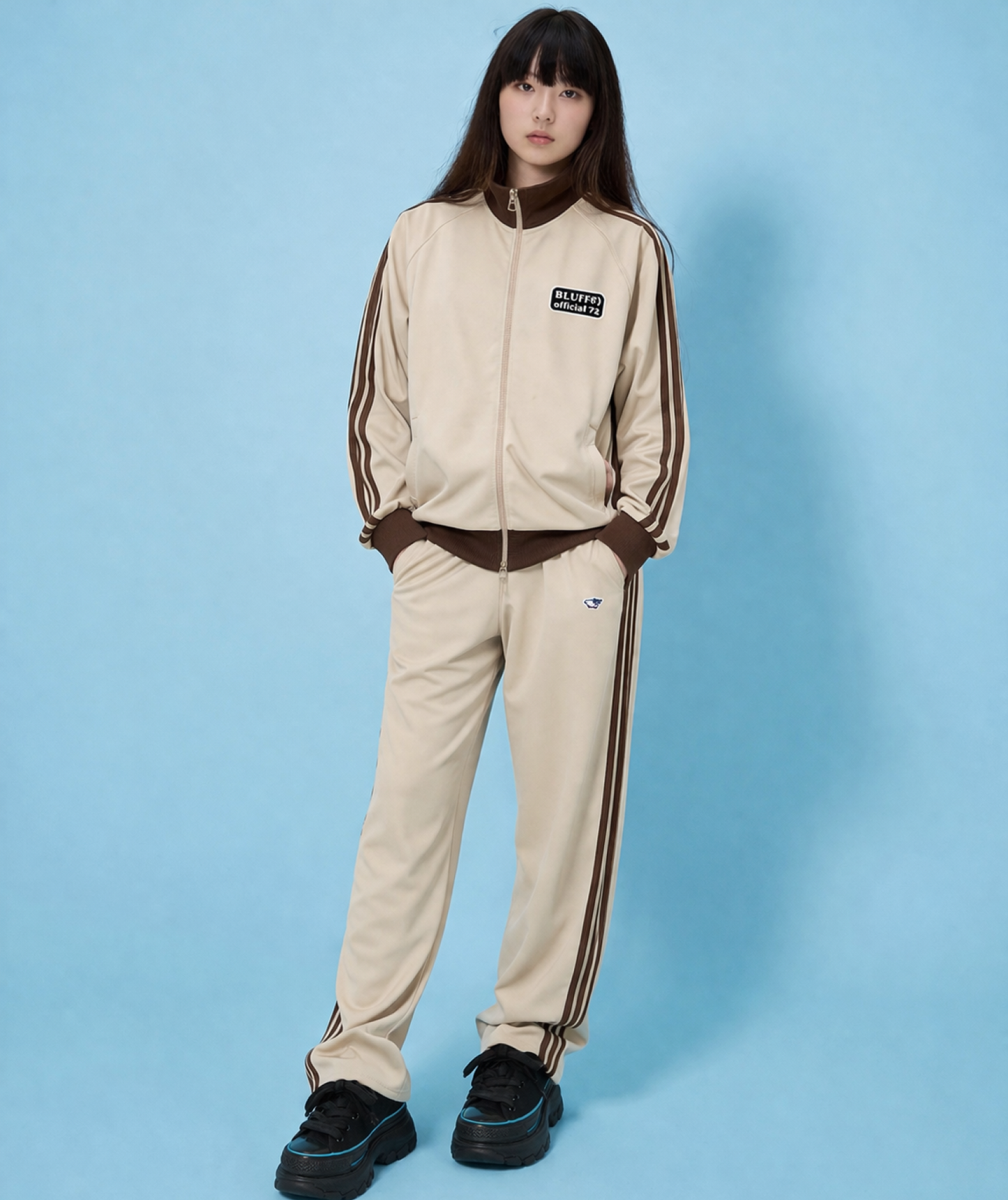 BEIGE＆BROWN　SETUP TRACK JACKET&BOTTOMS