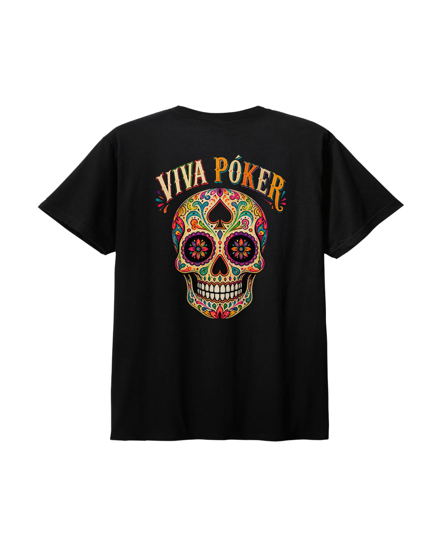 VIVA POKER SKULL  Design_T-SHIRT