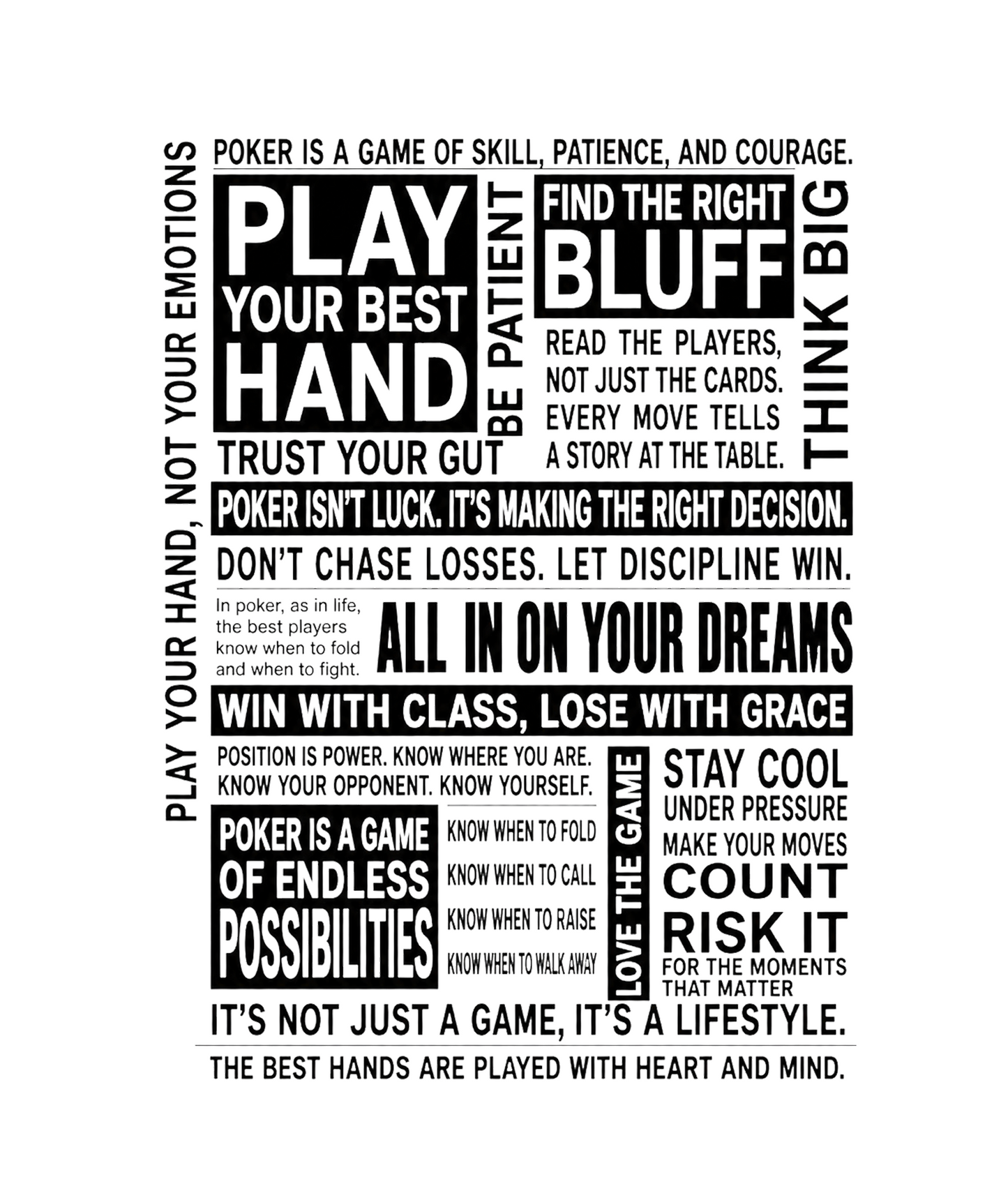 Poker Player Message  Design_T-SHIRT