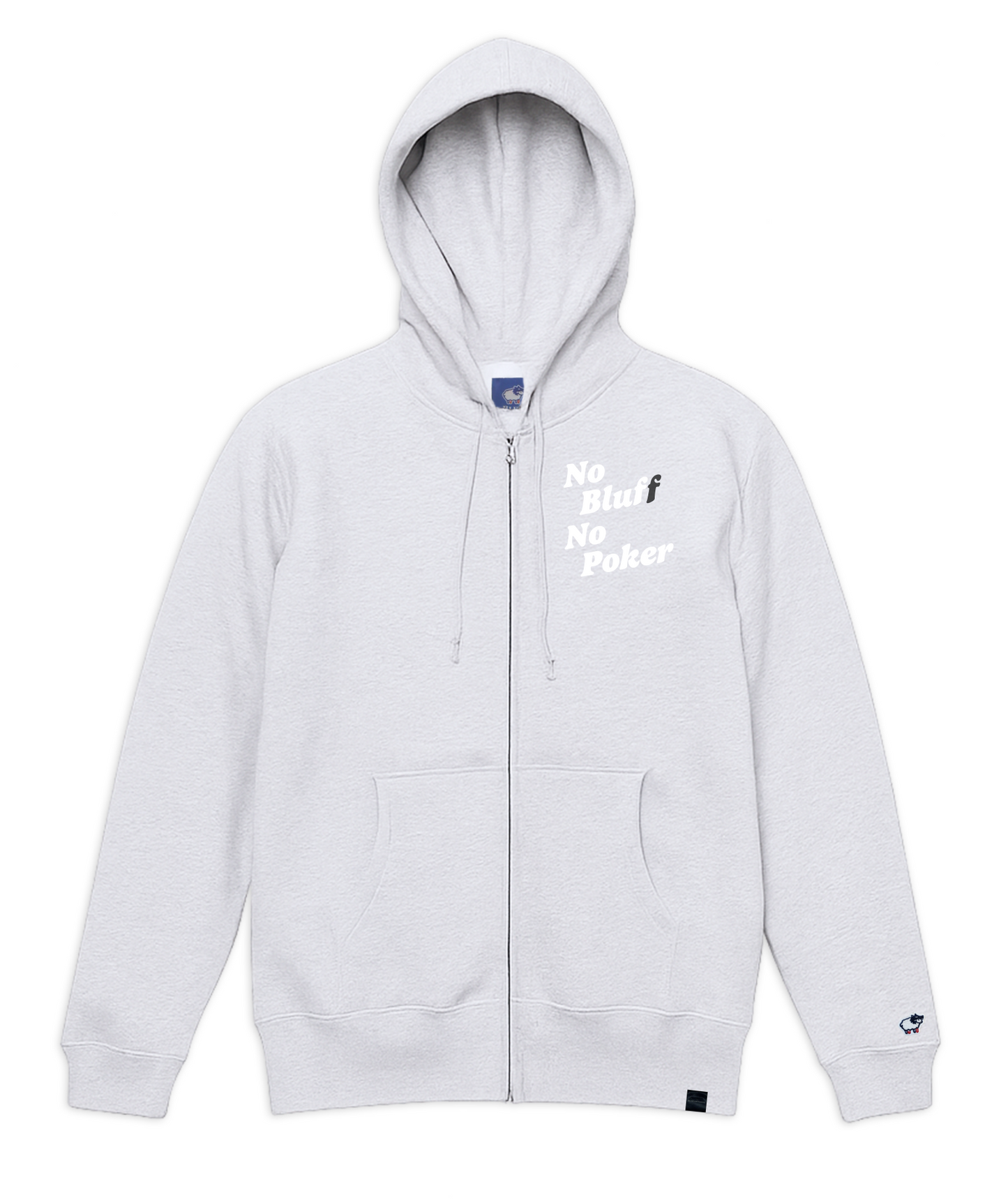 No Bluff No Poker chest Design_ZIP-UP HOODIE